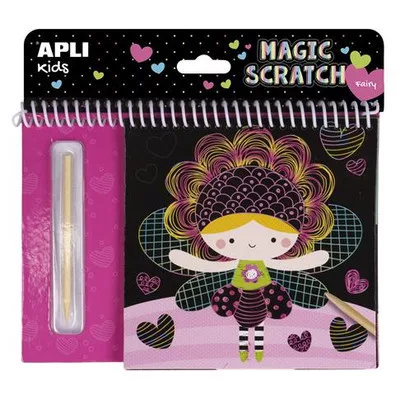 Képkarcoló füzet, APLI Kids "Magic Scratch", tündérek 1 db