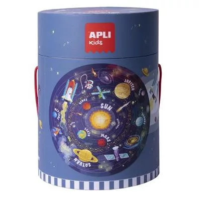Puzzle, kör alakú, 48 darabos, APLI Kids "Circular Puzzle", csillagrendszer 1 db