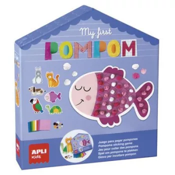   Kreatív készségfejlesztő készlet, APLI Kids "My first Pompom", állatok 1 db