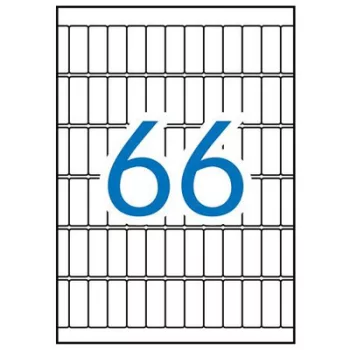   Etikett, 12x30 mm, kerekített sarkú, A5 hordozón, APLI, 990 etikett/csomag 15 lap