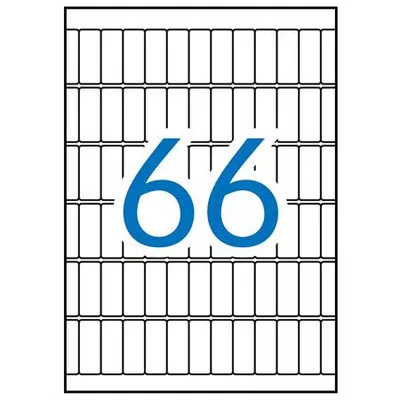 Etikett, 12x30 mm, kerekített sarkú, A5 hordozón, APLI, 990 etikett/csomag 15 lap