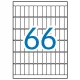 Etikett, 12x30 mm, kerekített sarkú, A5 hordozón, APLI, 990 etikett/csomag 15 lap