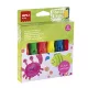Tempera készlet, ecsetvégű tubusban, APLI Kids "Paint&Fun", 6 különböző neon szín 6 db