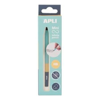   Töltőceruza, mini, HB, hatszögletű, tricolor, APLI "Infinite", égkék