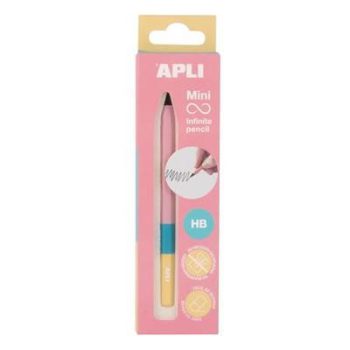   Töltőceruza, mini, HB, hatszögletű, tricolor, APLI "Infinite", rózsaszín