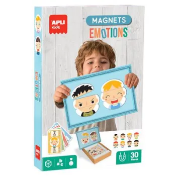   Mágneses készségfejlesztő készlet, 30 db, APLI Kids "Magnets", érzelmek
