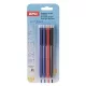 Zseléstoll, 0,5 mm, nyomógombos, radírozható, APLI "Erasable", vegyes színek (szín nem választható) 4 db