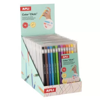  Színes töltőceruza készlet, display, APLI "Color Click", 12 szín 12 db