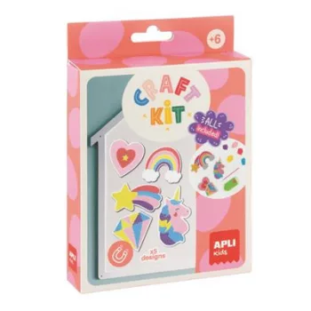   Gyémántmozaik mágnes készlet, APLI Kids "Craft Kit" 1 készlet
