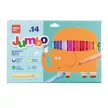 Filctoll készlet, 9,6 mm, kimosható, vastag, APLI Kids "Jumbo", 14 különböző szín 14 db