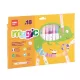 Filctoll készlet, kétvégű, kimosható, APLI Kids "Magic", 18 különböző szín 18 db