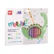Filctoll készlet, 3,6 mm, kimosható, metálfényű, APLI Kids "Metallic", 18 különböző szín 18 db