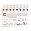 Textilfilc, 2,5-4,2 mm, kétvégű, APLI Kids "Textile", 18 különböző szín 18 db