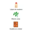 Színes ceruza készlet, vastag, hegyezővel, 3 az 1-ben, APLI Kids "Baby Crayon", 6 különböző szín 6 db