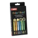 Zseléstoll, akril tintával, 0,7 mm, nyomógombos, APLI "Color Click", őszi színek, 6 különböző szín 6 db