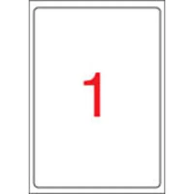 Etikett, univerzális, 199,6x289,1 mm, kerekített sarkú, APLI, 100 etikett/csomag 100 lap
