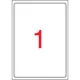 Etikett, univerzális, 199,6x289,1 mm, kerekített sarkú, APLI, 100 etikett/csomag 100 lap