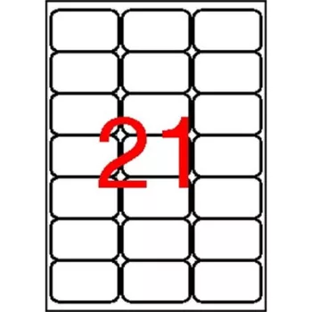   Etikett, univerzális, 63,5x38,1 mm, kerekített sarkú, APLI, 2100 etikett/csomag 100 lap