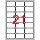 Etikett, univerzális, 63,5x38,1 mm, kerekített sarkú, APLI, 2100 etikett/csomag 100 lap
