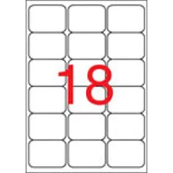  Etikett, univerzális, 63,5x46,6 mm, kerekített sarkú, APLI, 1800 etikett/csomag 100 lap