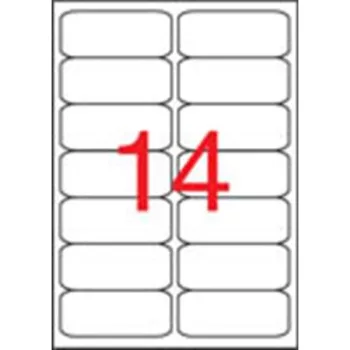   Etikett, univerzális, 99,1x38,1 mm, kerekített sarkú, APLI, 1400 etikett/csomag 100 lap