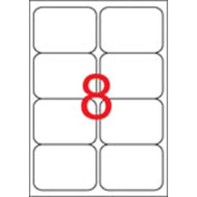 Etikett, univerzális, 99,1x67,7 mm, kerekített sarkú, APLI, 800 etikett/csomag 100 lap
