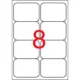 Etikett, univerzális, 99,1x67,7 mm, kerekített sarkú, APLI, 800 etikett/csomag 100 lap