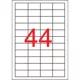Etikett, univerzális, 48,5x25,4 mm, APLI, 4400 etikett/csomag 100 lap