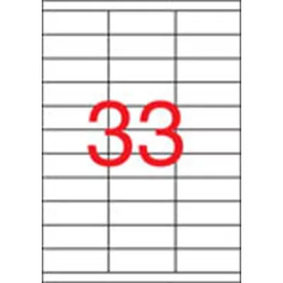 Etikett, univerzális, 70x25,4 mm, APLI, 3300 etikett/csomag 100 lap