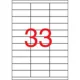 Etikett, univerzális, 70x25,4 mm, APLI, 3300 etikett/csomag 100 lap