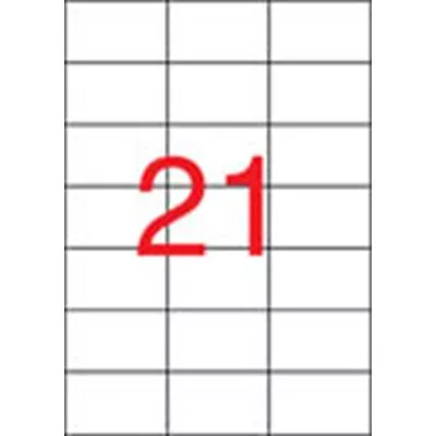 Etikett, univerzális, 70x42,4 mm, APLI, 2100 etikett/csomag 100 lap