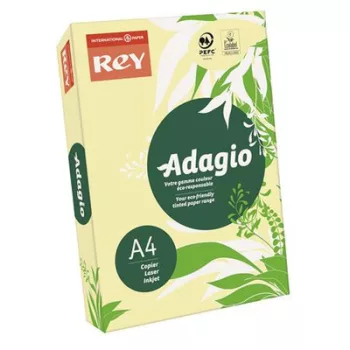   Másolópapír, színes, A4, 160 g, REY "Adagio", pasztell sárga 250 lap