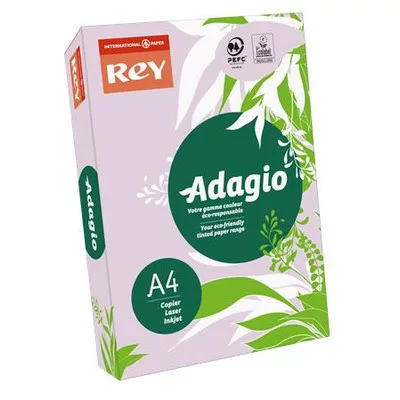Másolópapír, színes, A4, 80 g, REY "Adagio", intenzív lila (500 lap/csomag)