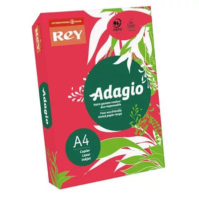 Másolópapír, színes, A4, 80 g, REY "Adagio", 500 lap, intenzív piros