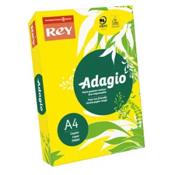   Másolópapír, színes, A4, 80 g, REY "Adagio", 500 lap, intenzív sárga