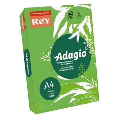 Másolópapír, színes, A4, 80 g, REY "Adagio", 500 lap, intenzív zöld
