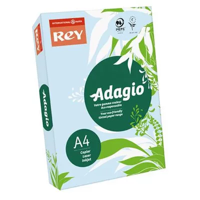 Másolópapír, színes, A4, 80 g, REY "Adagio", 500 lap, pasztell kék