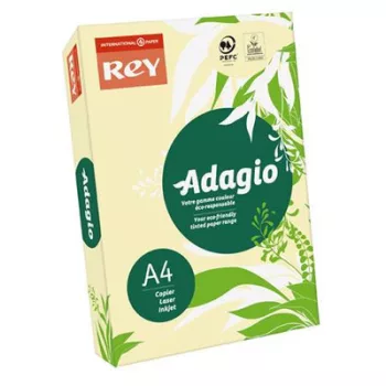   Másolópapír, színes, A4, 80 g, REY "Adagio", 500 lap, pasztell sárga