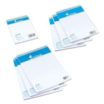 Jegyzettömb, A4, 5x50 lap, vonalas, VICTORIA OFFICE, fehér