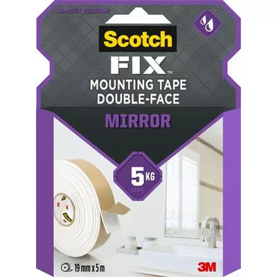 Tükörragasztó szalag, kétoldalas, 19 mm x 5 m, 3M SCOTCH "Mirror" 5 méter