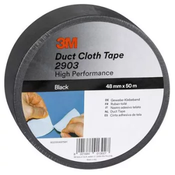   Ragasztószalag, vinyl, 48 mm x 50 m, 3M SCOTCH "Duct", fekete 50 méter