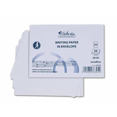 Írólap, 50 lap - famentes, A5, 20/50, VICTORIA PAPER "Borítékos" 60g