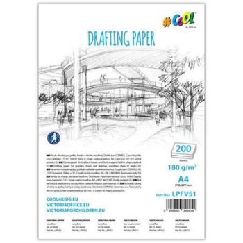 Műszaki rajzlap, A4, COOL BY VICTORIA (200 lap)