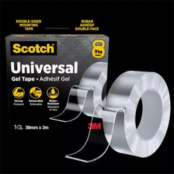   Ragasztószalag, kétoldalas, erős, 30 mm x 3 m, 3M SCOTCH "Universal Gel", átlátszó 3 méter