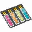 Jelölőcímke, műanyag, 5x20 lap, 11,9x43,2 mm, nyíl, 3M POSTIT, vegyes 100 lap