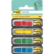 Jelölőcímke, műanyag, 4x24 lap, 11,9x43,2 mm, nyíl, 3M POSTIT, vegyes 96 lap