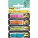 Jelölőcímke, műanyag, 4x24 lap, 11,9x43,2 mm, nyíl, 3M POSTIT, vegyes 96 lap