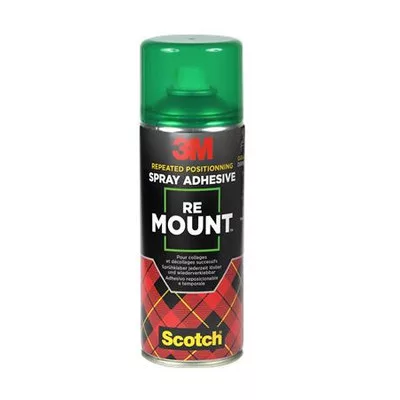 Ragasztó spray, 400 ml, 3M SCOTCH "ReMount" 0,4 liter