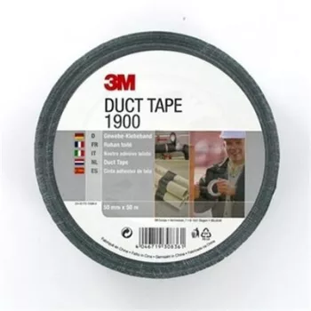   Ragasztószalag, szövet, 50 mm x 50 m, 3M "Duct Tape 1900", fekete, 24 tekercs 24 db