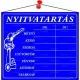Információs tábla, 20x17,5 cm, "Nyitvatartás", kék 1 db